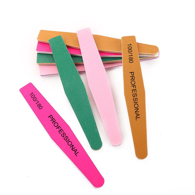 Set di lime per unghie leviganti in sabbia lavabili - Strumenti per manicure verdi e gialli