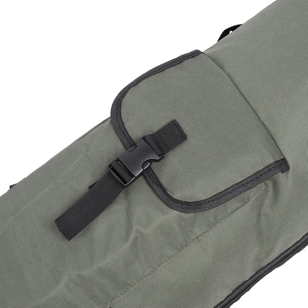 Large Capacity Nylon Fishing Rod Bag Fish Stick Reel Case Carrier Holder Storage Tackle Pouch Accessory(greenblack )