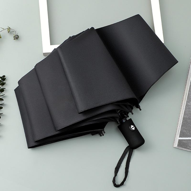 

Men s Extra Large 24-Bone Automatic Umbrella with Thickened Black Glue for Sun and Rain, Customizable.