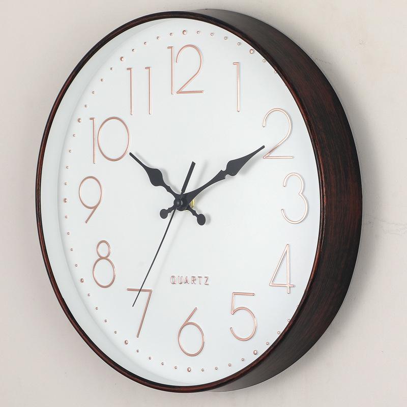 12" Silent Quartz Wall Clock for Living Room