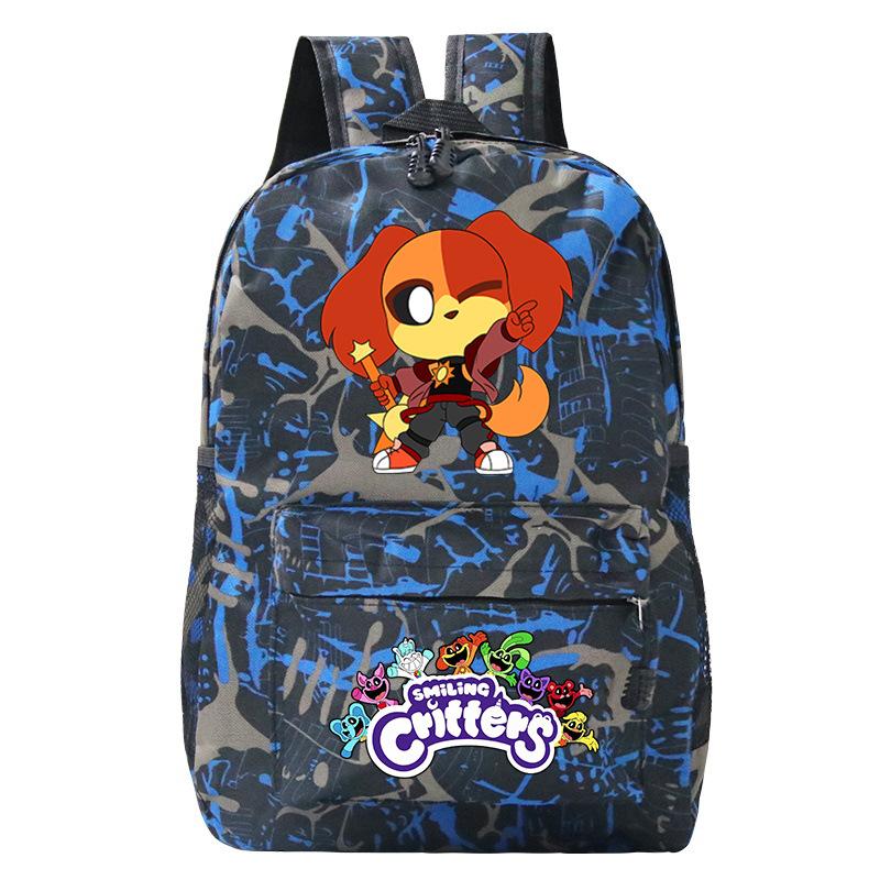 Smiling Critters Smiling Animals College Style Boys And Girls Junior High School Students School Bag Casual Backpack