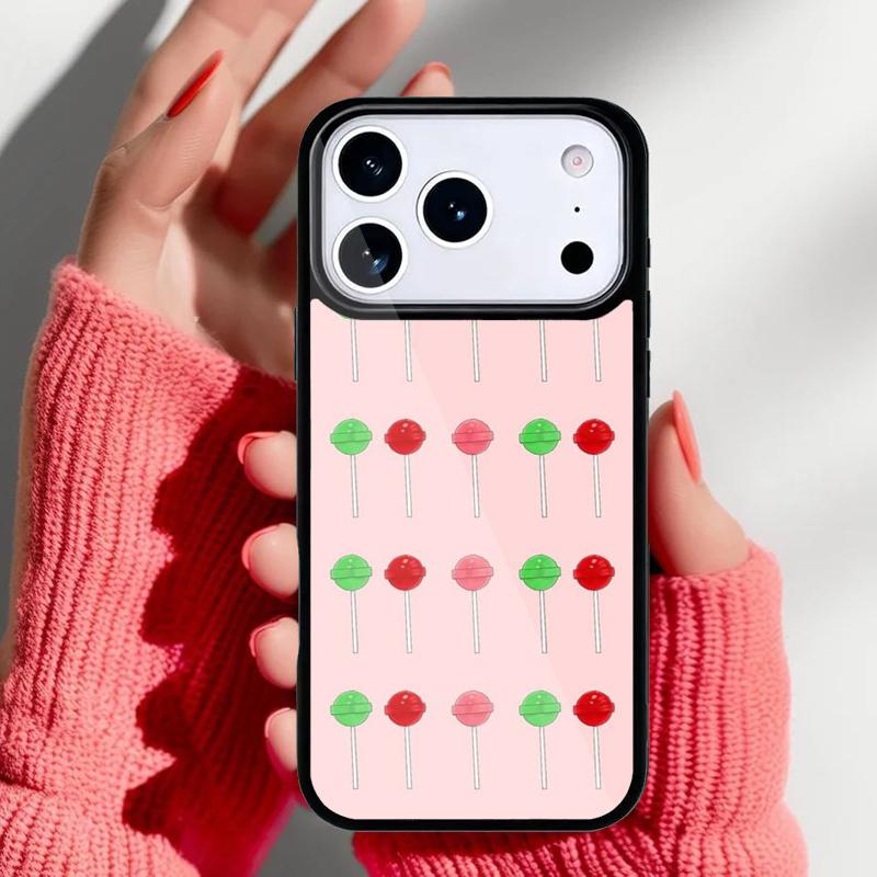 Red Lollipops Phone Case for iPhone 17 Air 16e 15 14 13 Pro Max Back Cover for 12 11 Pro Coque