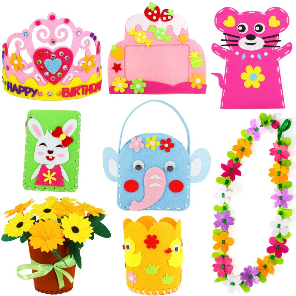 MIKOPA Craft Kit for Kids (Fun to Make and Play with) Handmade Felt Craft Toy (Type D)