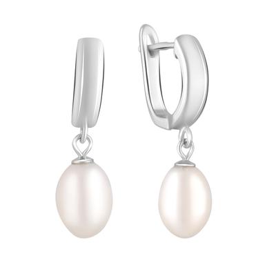 Silver Earrings with Natural Pearls (2110583)