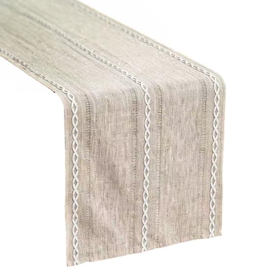Yousheng Cotton Linen Table Runner for Dining Table, Nordic Minimalist Long Desk Runner for Kitchen Coffee Tea Table, Natural Rustic Runner for 90 cm