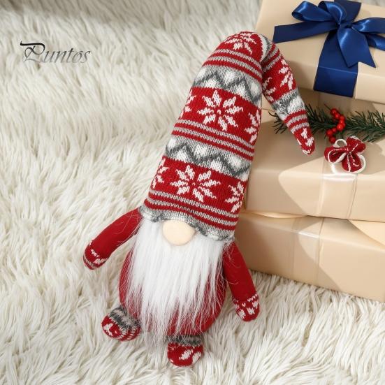 Ozdoba Świąteczna w Pudełku Prezentowym Dekoracja Świąteczna Krasnal Boże Narodzenie, Pluszowy Tomte Szwedzka Figurka, Miękka Skandynawska Przytulna Dekoracja Wiejska Lalka Krasnala dla