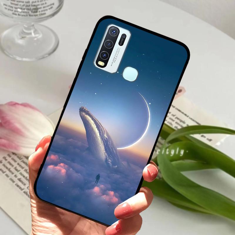 Pro Vivo Y30 1938 Y50 1935 Pouzdro zvířecí Silikonové Měkké TPU Zadní kryty Pro Vivo Y 30 50 Y30 2020 Pouzdro Ochranné Kreslené Funda