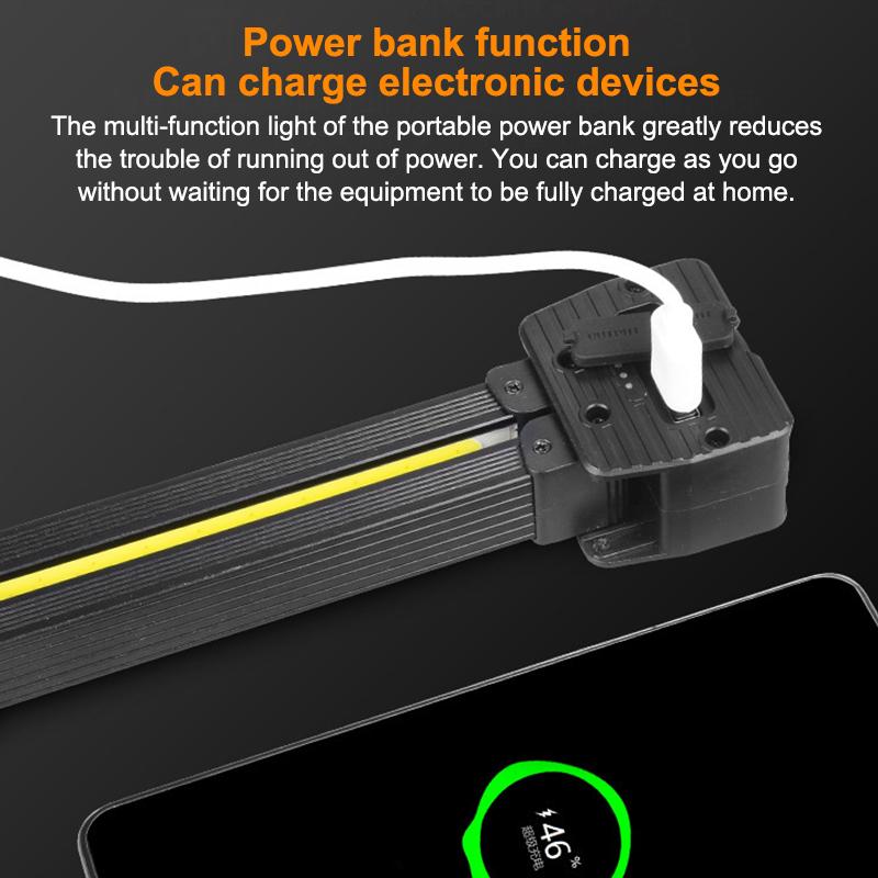 Gym Lamp For Posing,Portable Magnetic Led Flashlight With Hanging Hook,Waterproof Led 7Th Gear Dimming Gym For Posing