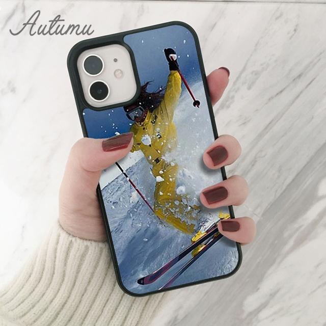 Snow Or Die Ski Snowboard Handyhülle für iPhone 11 12 13 14 Pro Max mini XR XS SE 2020 6S 7 8 Plus Samsung Galaxy S21 S22 Cover