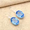 Wonderful Tanzanite Gemstone 925 Sterling Silver Jewelry Handmade Earrings For Wedding Gift