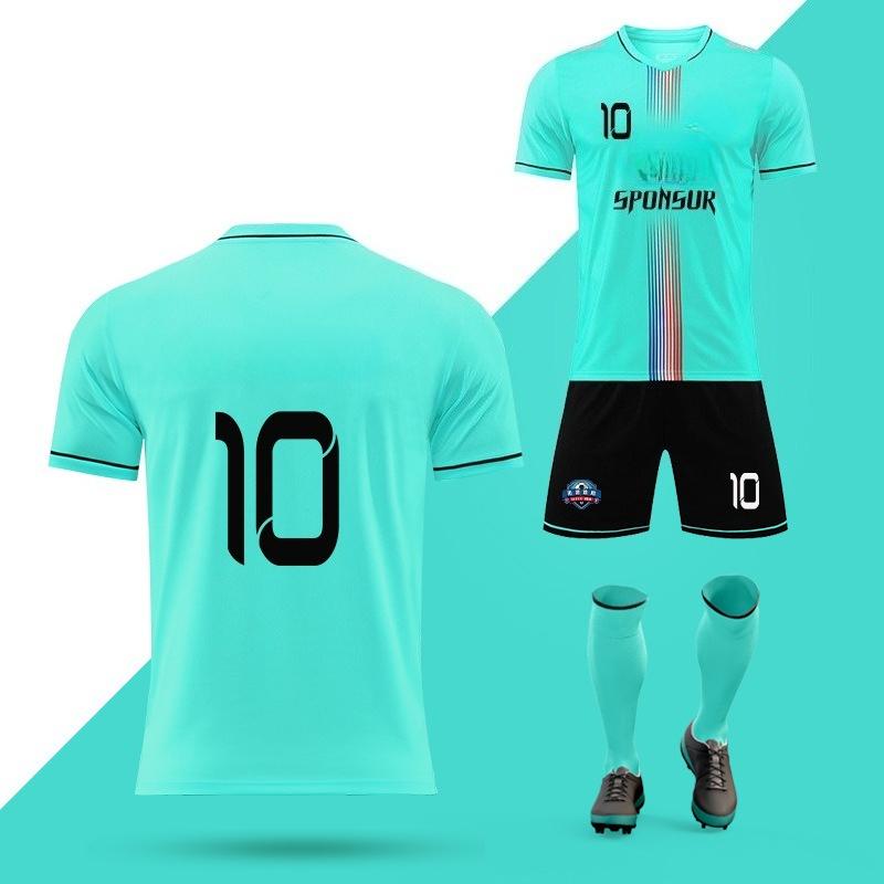 Summer Football Jersey Set Men'S Short-Sleeved Light Board Competition Training Jersey Adult Children'S Sports Clothing Jersey