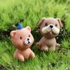 Creative Puppy Statue Fairy Garden Resin Cake Decoration Figurines Dog Ornament Animal Miniature