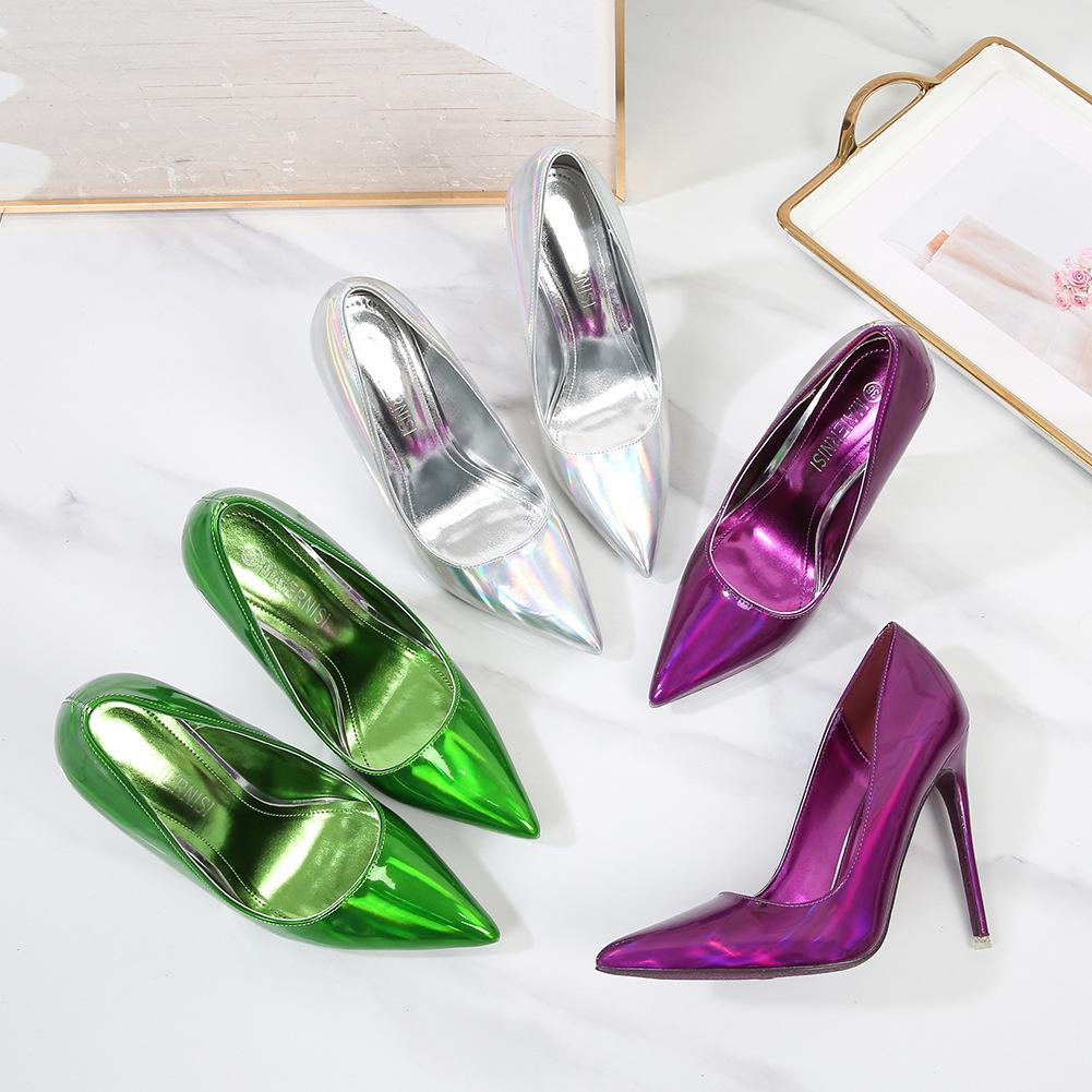Wedding Shoes Princess Temperament Pointed Head Stiletto High Heels Large Size  35-46  15cm Heel WZ