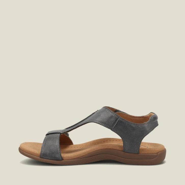 Women's Fashion Summer Sandals PU Leather Casual Sandals Non-Slip Outdoor Beach Shoes