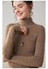 Elegant Women's High Neck Pure Cashmere Slimming Knitwear, Autumn & Winter Long Sleeve Base Layer