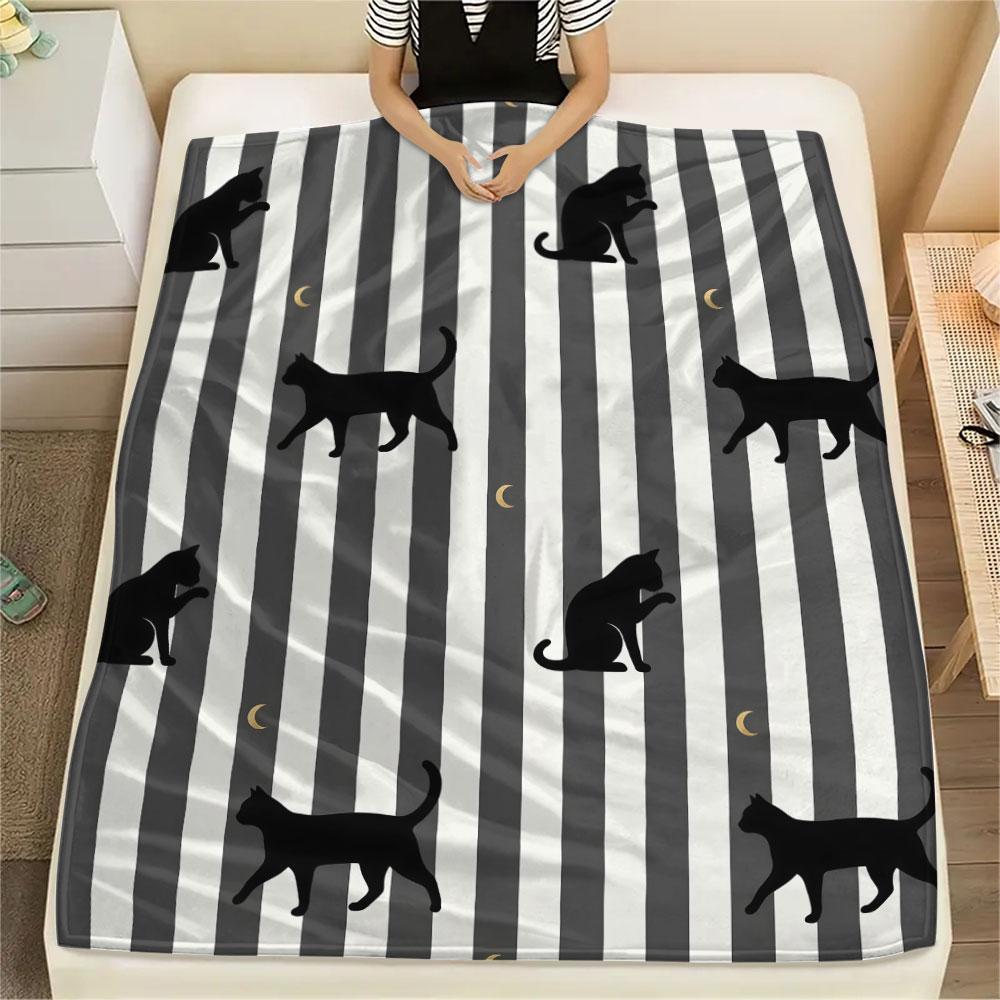 1PC Coffee Lemon Printed Flannel Blanket Suitable For All Seasons for Lunch Break Warmth and Comfort Ideal Gift Gifts