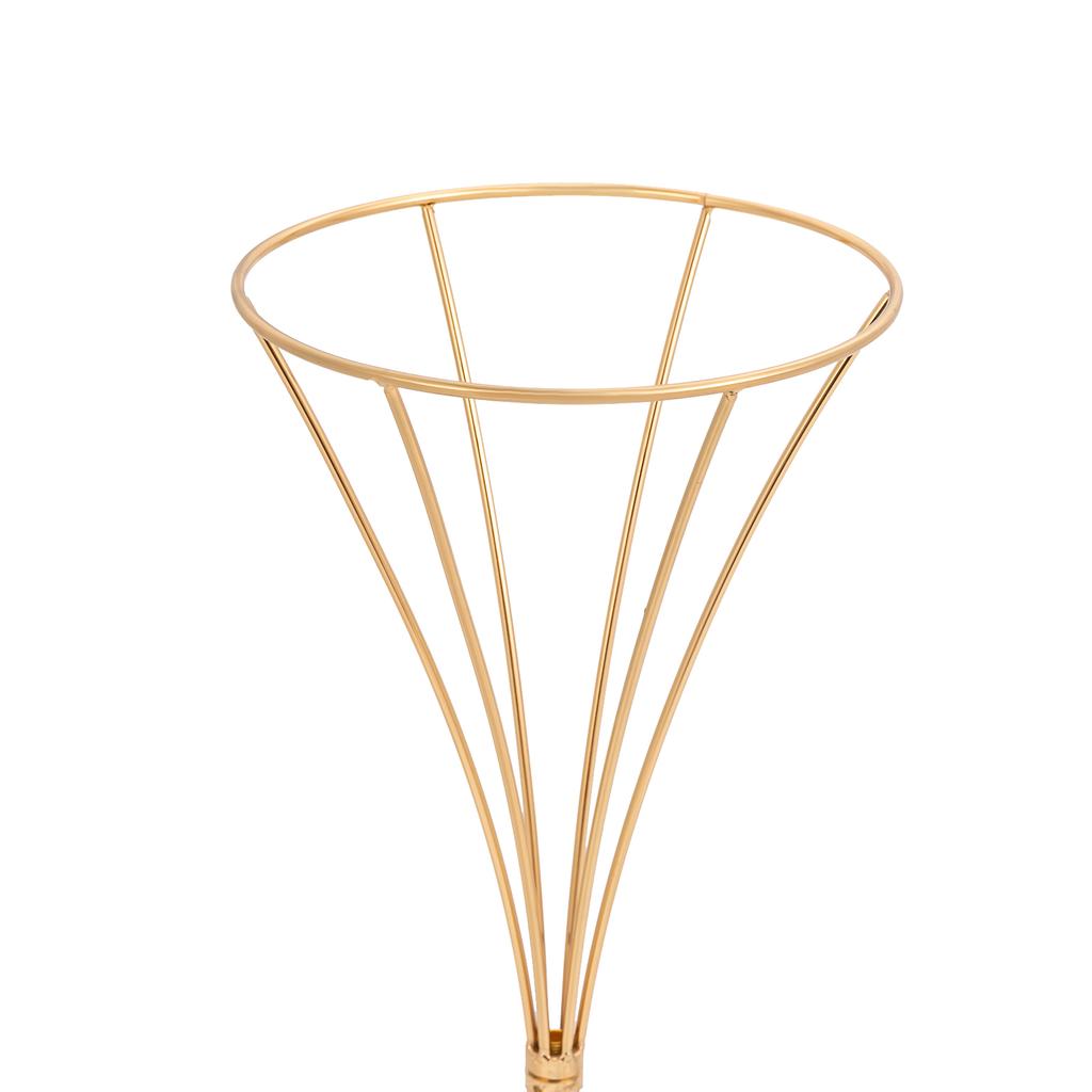 Guld Timglas Bröllop Blomsterställ Set Järn Dekorativ Displayhållare för Fest Födelsedag Bankett Fotobås Dekor