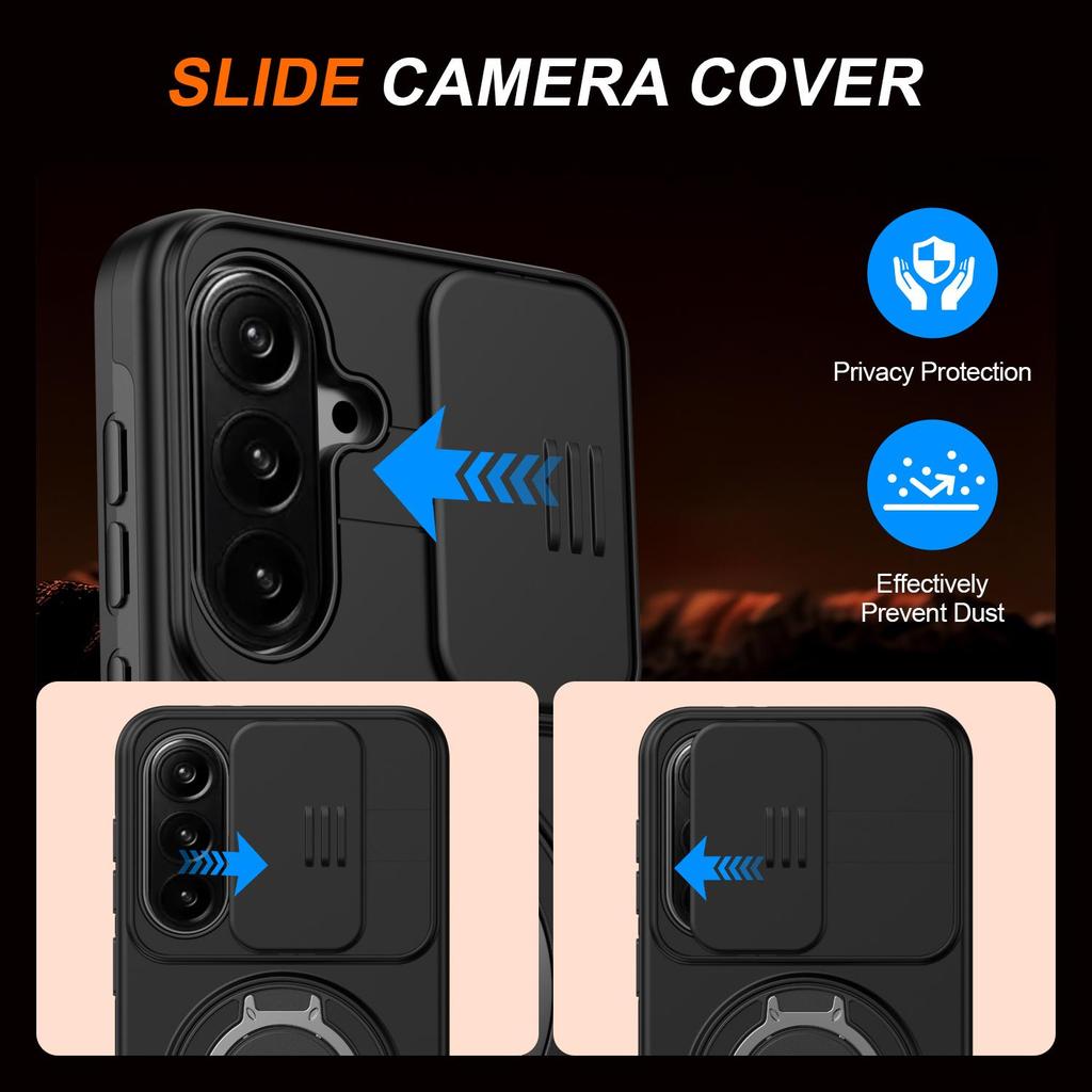 Schiebefenster Linsenschutz Magnetischer Ring Halter Hülle Für Samsung Galaxy A36 A56 A26 A16 Rüstungs Hülle