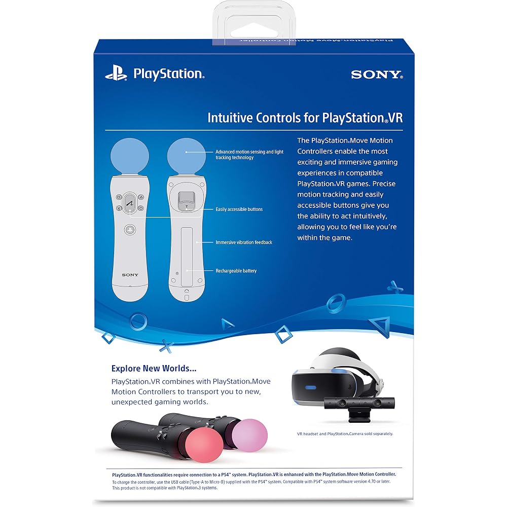 PlayStation Move Motion Controllers - Two Pack - Imported from USA.