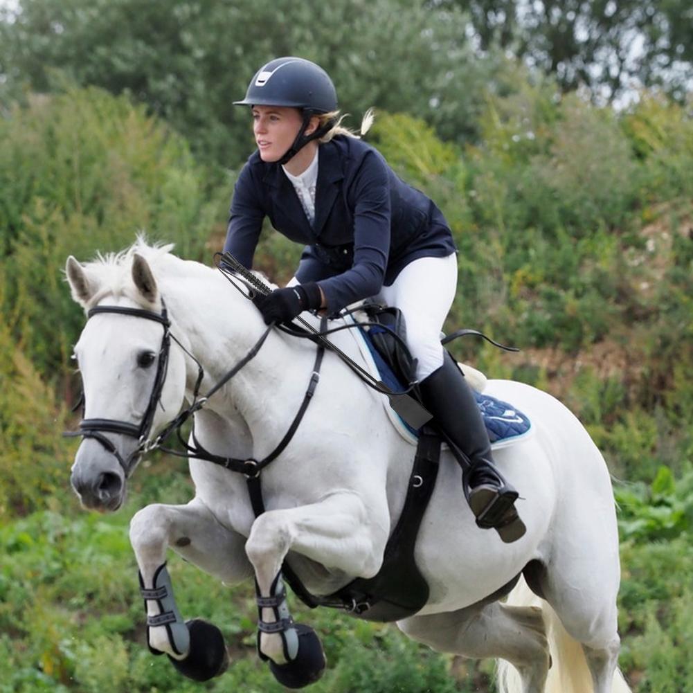 21Inch Riding Crop with Handle Equestrian Training Horse Whip PU Leather Outdoor Portable Pointer for Equestrian Sports