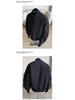 Unisex Dark Style Warm Winter Padded Jacket with Stand Collar