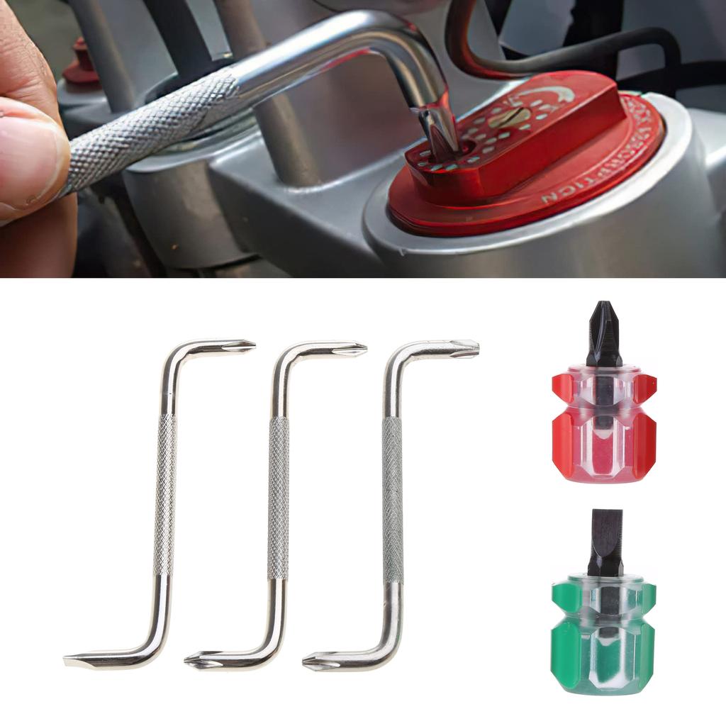 5ks Sada ofsetových šroubováků Z-typ Dvouhlavý šroubovák s křížovými/plochými šroubováky pro práci ve stísněných prostorech