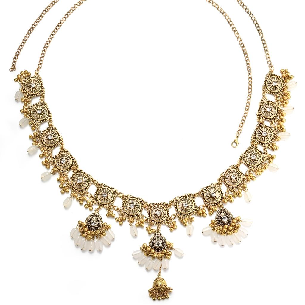 1pcs Bohemian Fashion Multi Colored Tassel Belt, Elegant and Durable Gold Decoration, Layered Tassel Design, Daily Stage and Festival Accessories