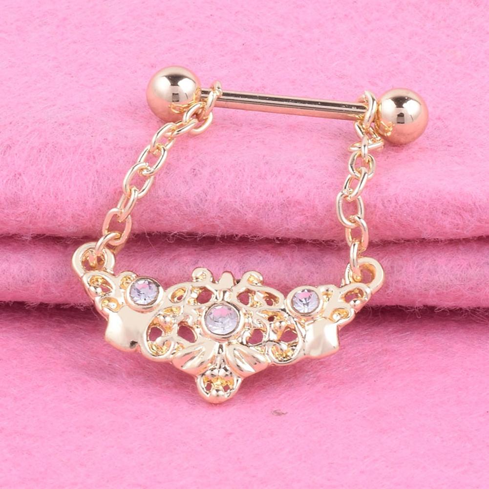 Surgical Steel Body Piercing Jewelry Nipple Ring for Women Girls
