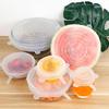 6 Bucăți Capac Elastic Silicon Universal Ambalare Alimente Capac Etanș Extensibil pentru Bol Vas Farfurie Capac Reutilizabil Păstrare Prospețime Alimente 6 Mărimi