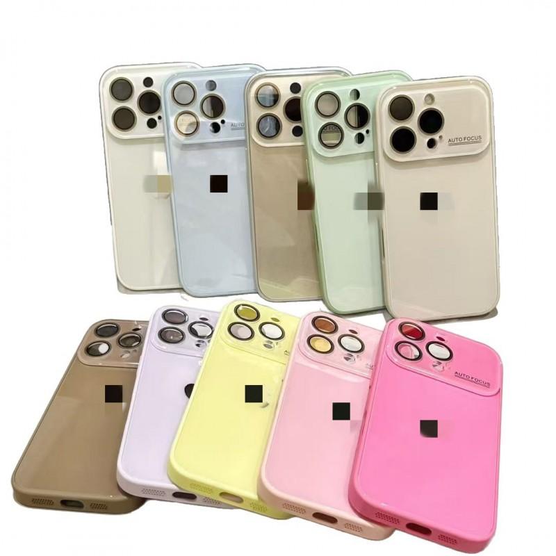 Ice Feel Macaron Camera Window Phone Case IPhone 15 14 16 17 18 Pro Max