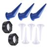 10pcs Sausage Caulk Gun Nozzle Set Includes Plastic Front Caps & Cone Nozzles Simple Installs for Seamless Application