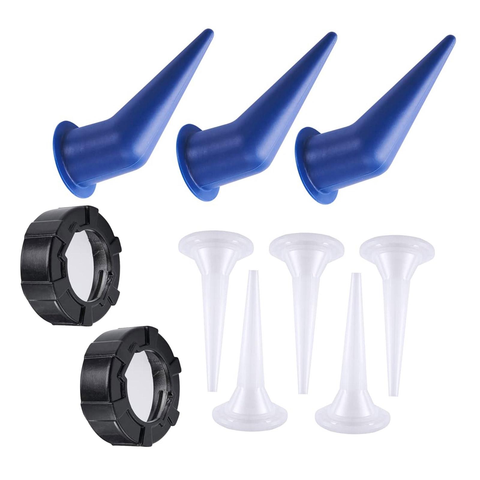 

Набор из 10 штук насадок для пистолета для колбасного герметика включает пластиковые передние крышки и конусные насадки. Простая установка для бесшовного нанесения.