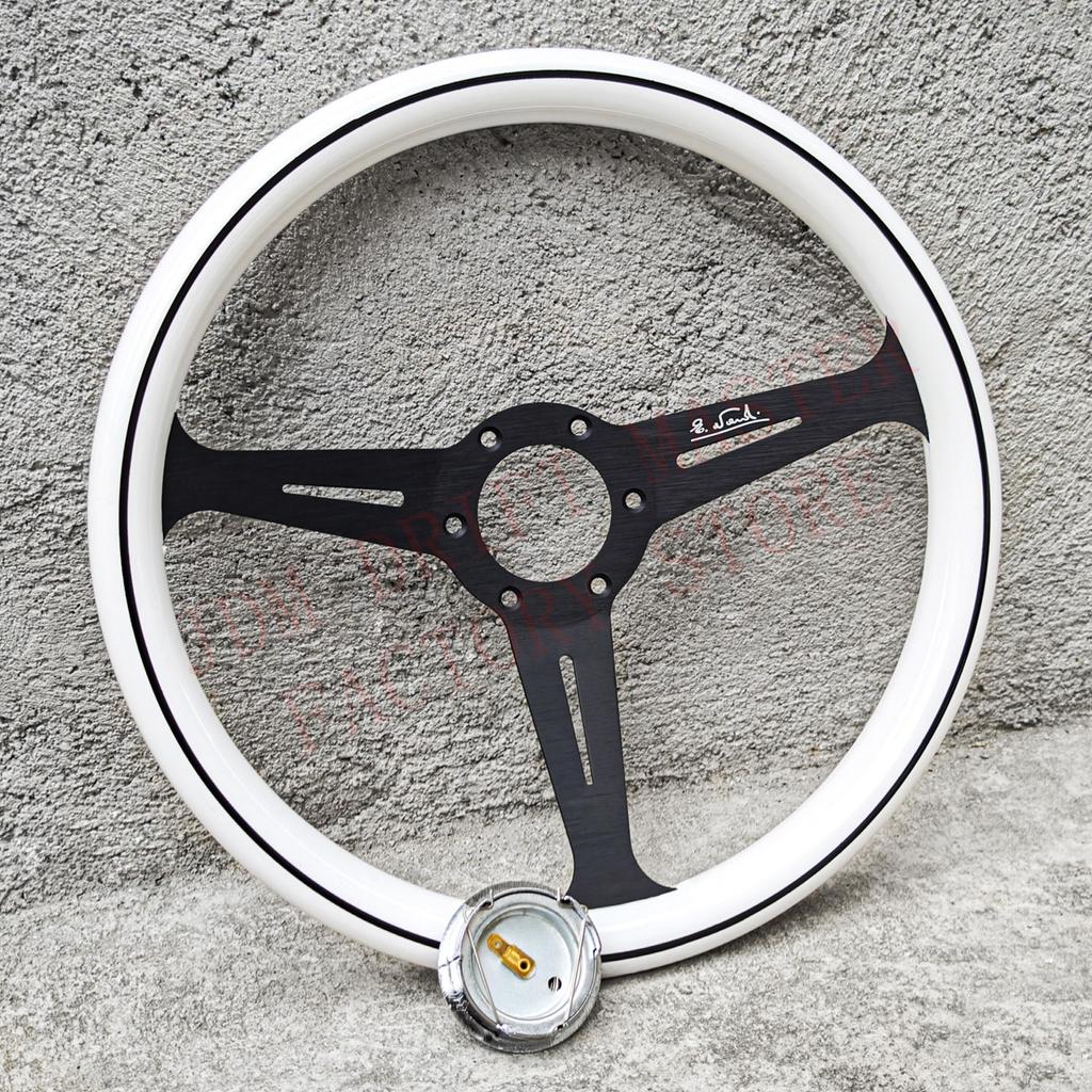 14 Zoll 358mm Klassisches Holzlenkrad Universelles Rennsport-Sportlenkrad 74mm Lochkreis