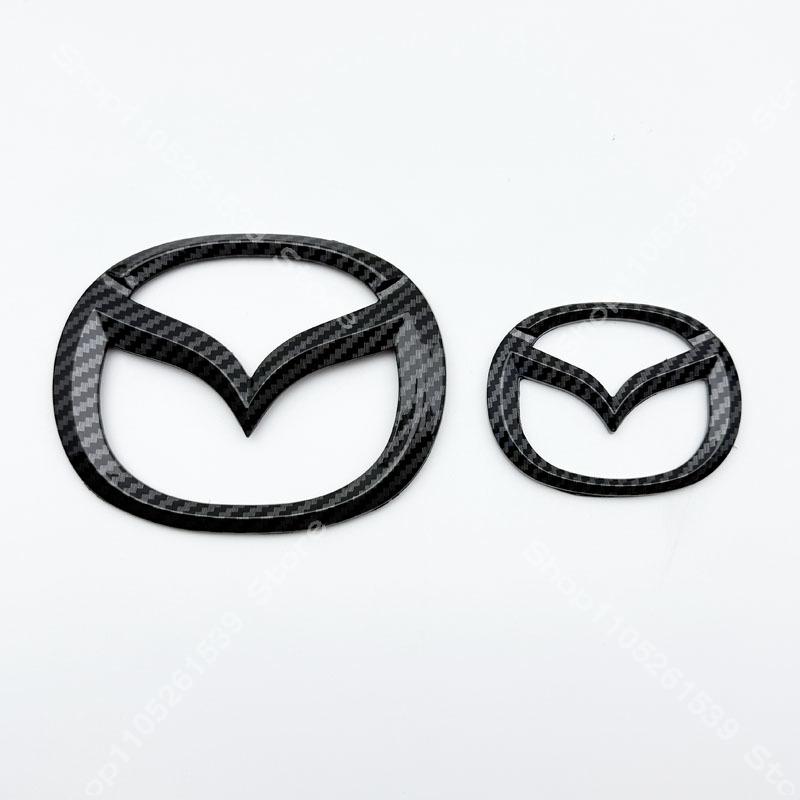 AAGH1 Mazda MX5 Miata ND Front Rear Black Car Logo Emblem Badge For MX-5 Miata ND NC Carbon 2016 2017 2018 2019 2020 2021 2022 2023
