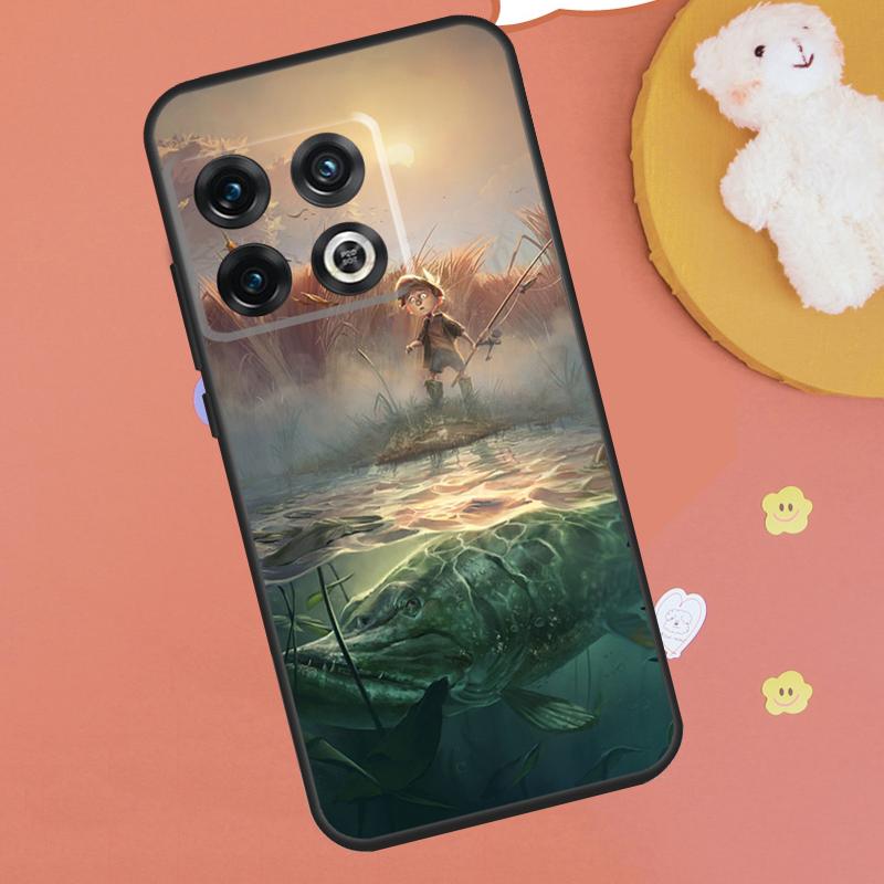 Fish Fishing Case For OnePlus 15 10T 10R 12R 13R 13T 11 12 13 OnePlus Nord 5 CE 2 3 4 Lite N20 N30 Funda