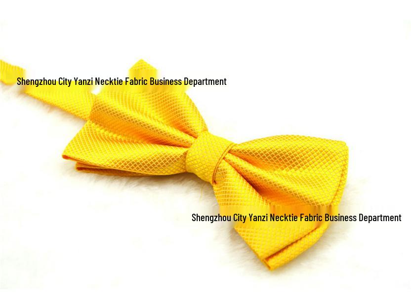 Korean Style Double Layered Solid Color Bow Tie for Men's and Women's Formal or Wedding Wear