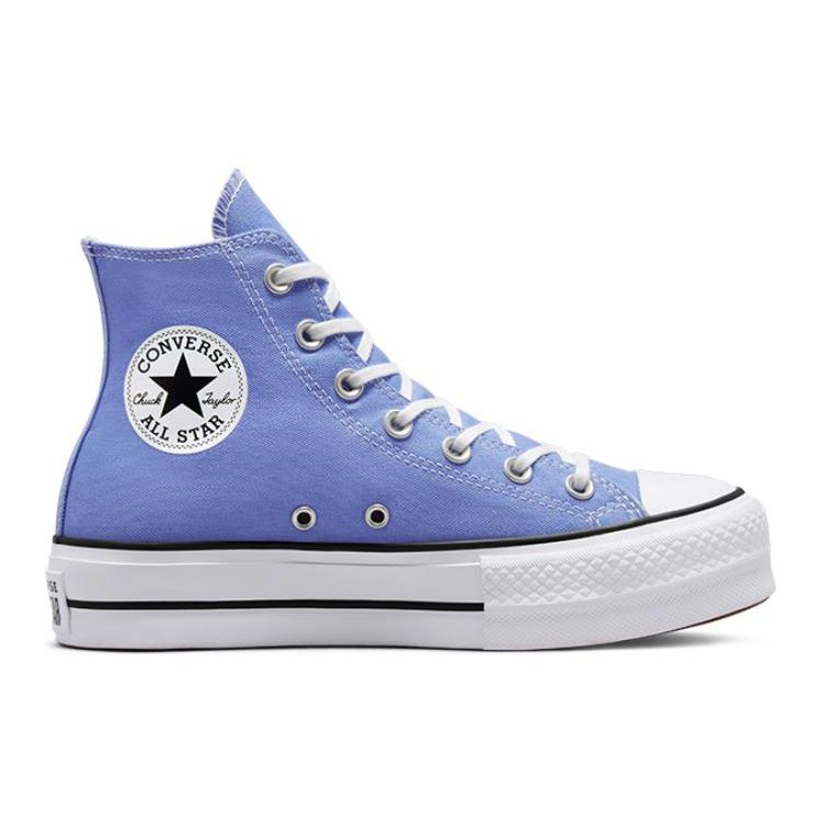 Converse All Star Lift Series Trendy Casual Comfortable Thick Sole High Top Canvas Shoes Women Sneakers Blue A00908C