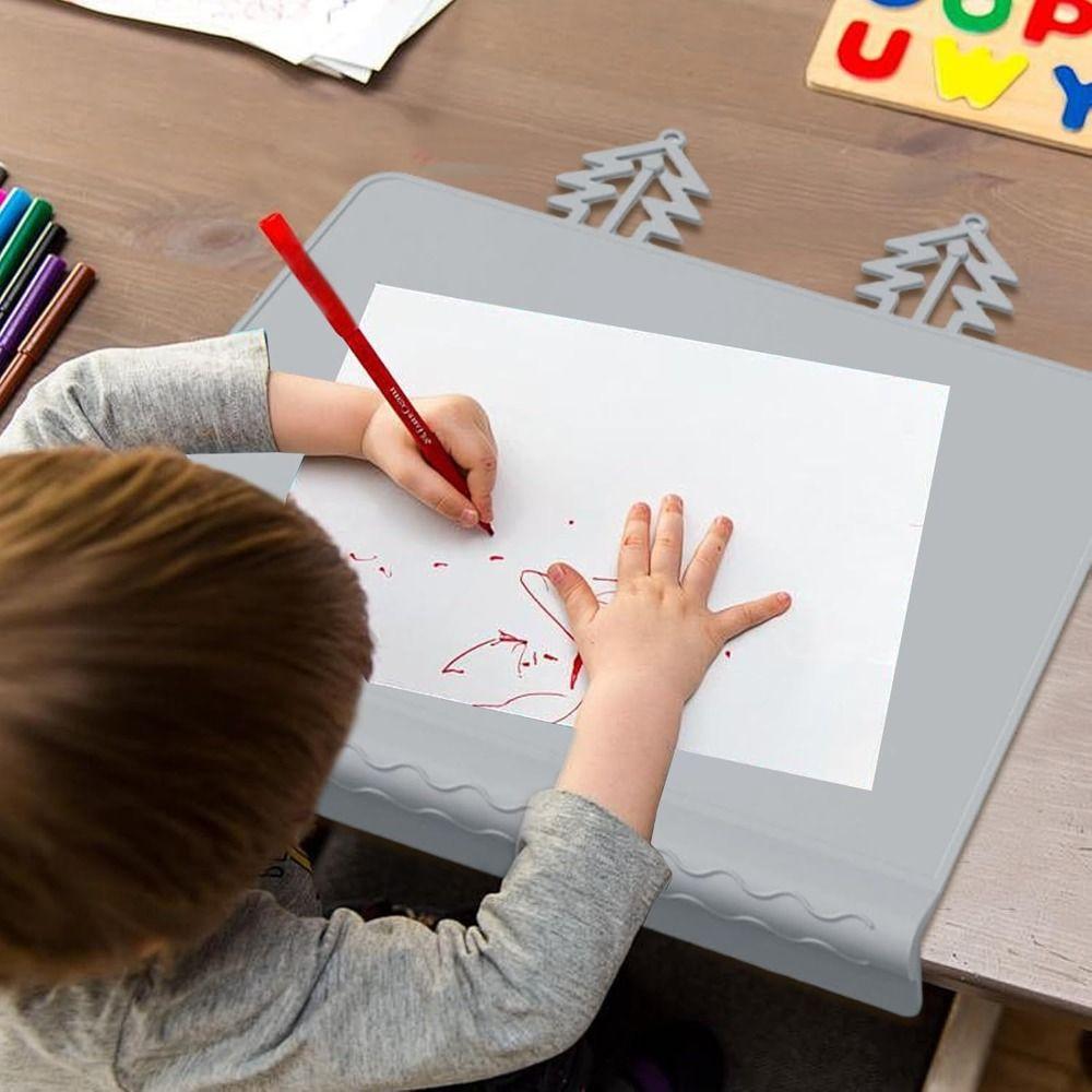 Rutschfestes Design Silikon Kinder Platzset Beißrand Kinder Geschirrunterlage Esstisch
