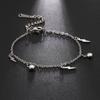 Korean Butterfly Crystal Bracelets on Hand for Women Stainless Steel Charm Bracelet Jewelry Valentine's Day Gift