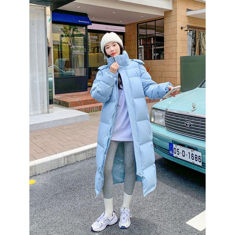 Women's Long Thickened Goose Down Jacket - Cold-Proof, Over-the-Knee, Ideal for Harbin Travel