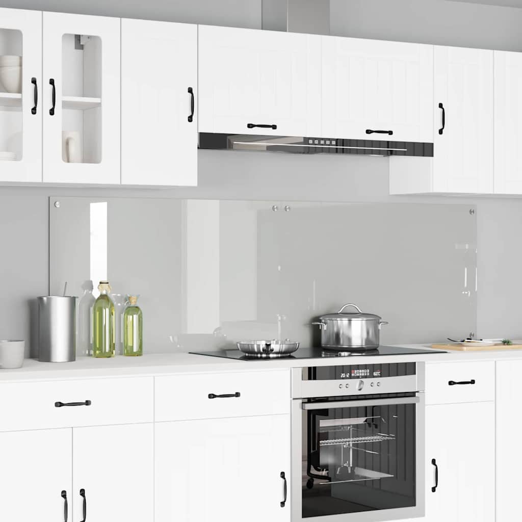 Kitchen Backsplash 2 pcs Transparent 100 x 60 cm Tempered Glass