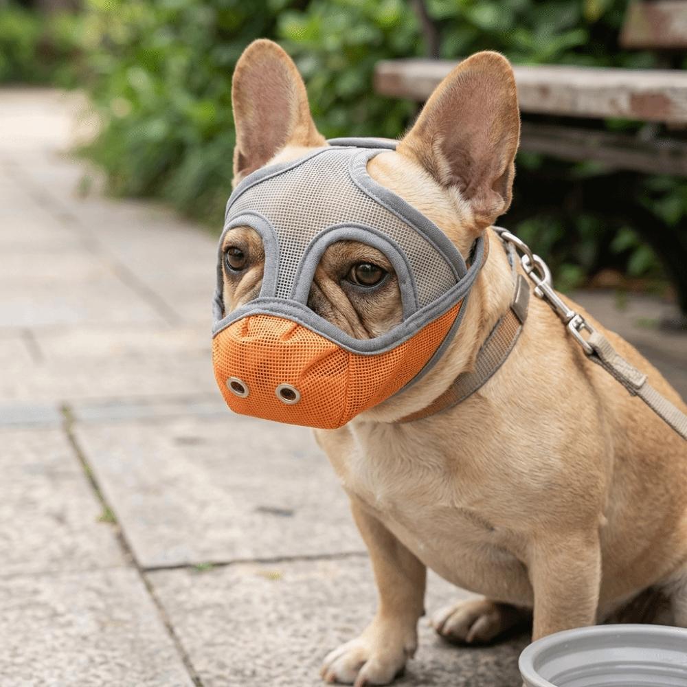 Mesh Structure Dog Muzzle Multi Sizes Bulldog Muzzle Breathable Muzzle  Daily Training