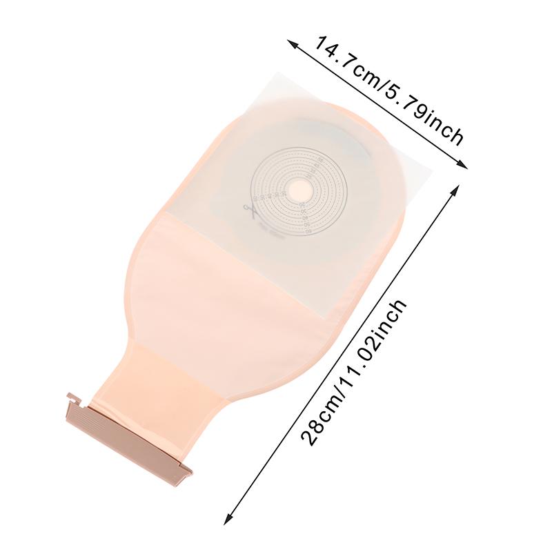 1/10Pcs Colostomy Bags Hole One-Piece Drainable Ostomy Bags Stoma Care Pouch With Clips Closure Colostomy Bag Prevent Leakage