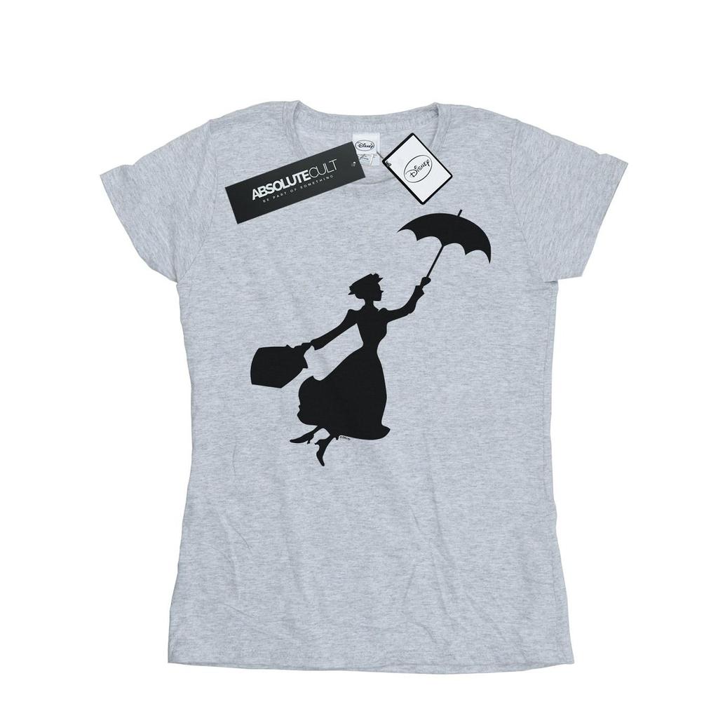 Disney Womens/Ladies Mary Poppins Flying Silhouette Cotton T-Shirt