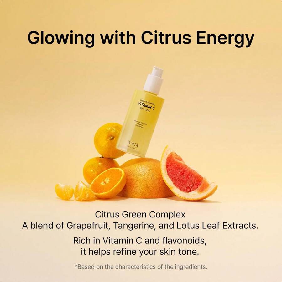 AVCA True Brightening Vitamin C Serum 100ml - Für Entferner von dunklen Flecken Gesichtsserum mit Vitamin C, Niacinamid, Koreanische Hautpflege