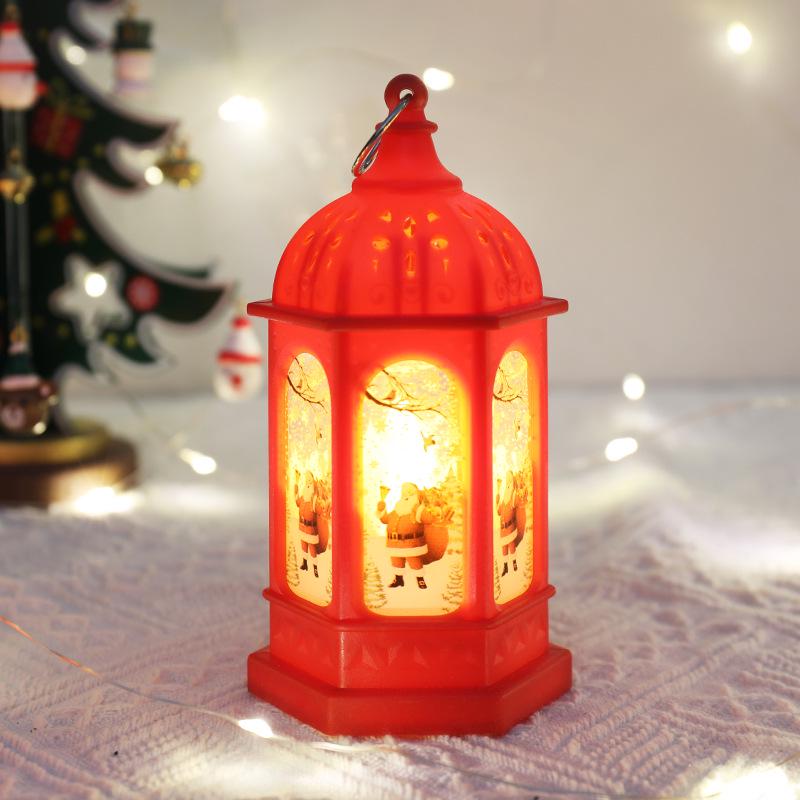 Christmas Lantern: Snowman and Santa Glowing Night Light Ornament