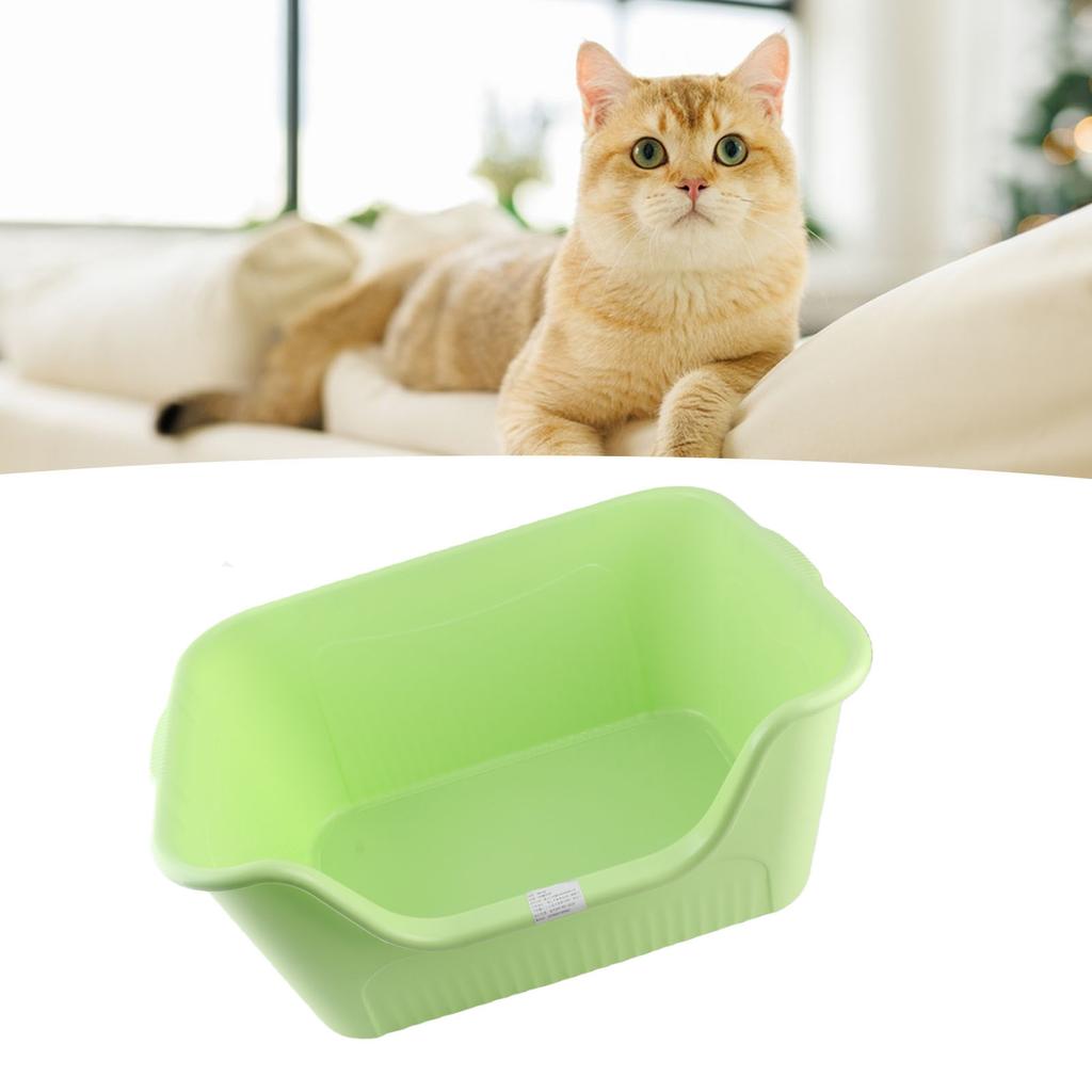 Large Cat Litter Box High Sides Anti Splashing Easy To Clean Simple Look Open Cat Litter Box for Large Cats