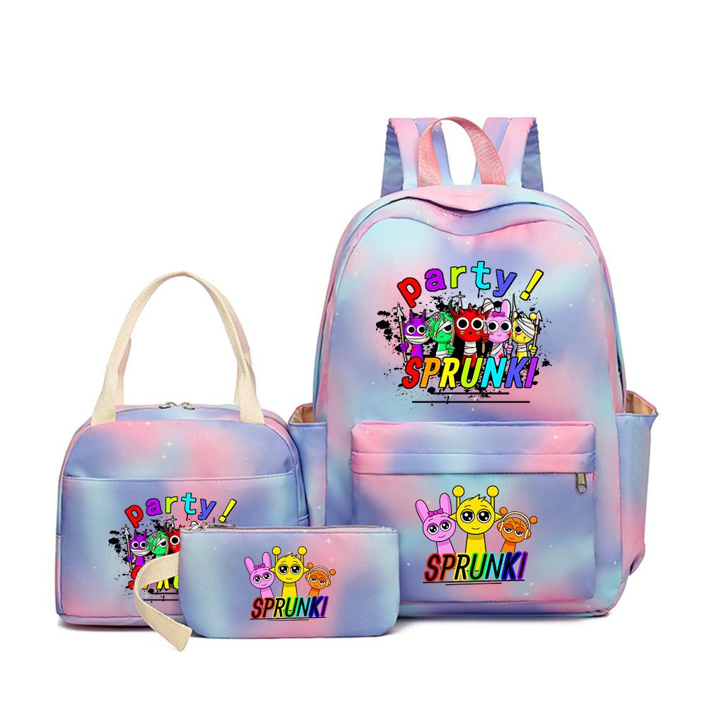 Rhythm Box Student School Bag Children's Backpack Backpack Three-piece Set