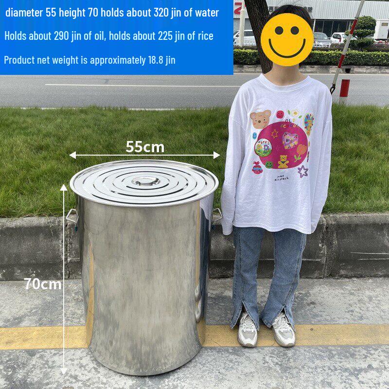 

JPHZNB Thickened Stainless Steel Water Soup Bucket with Lid
