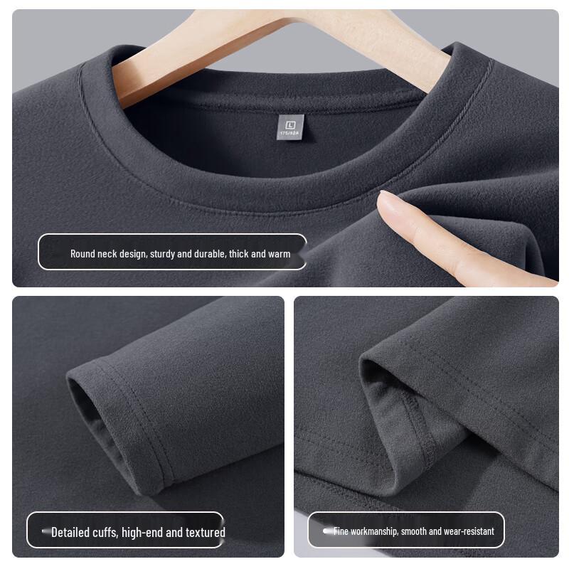 Baleno Men's Thermal Fleece Round Neck Long Sleeve T-Shirt